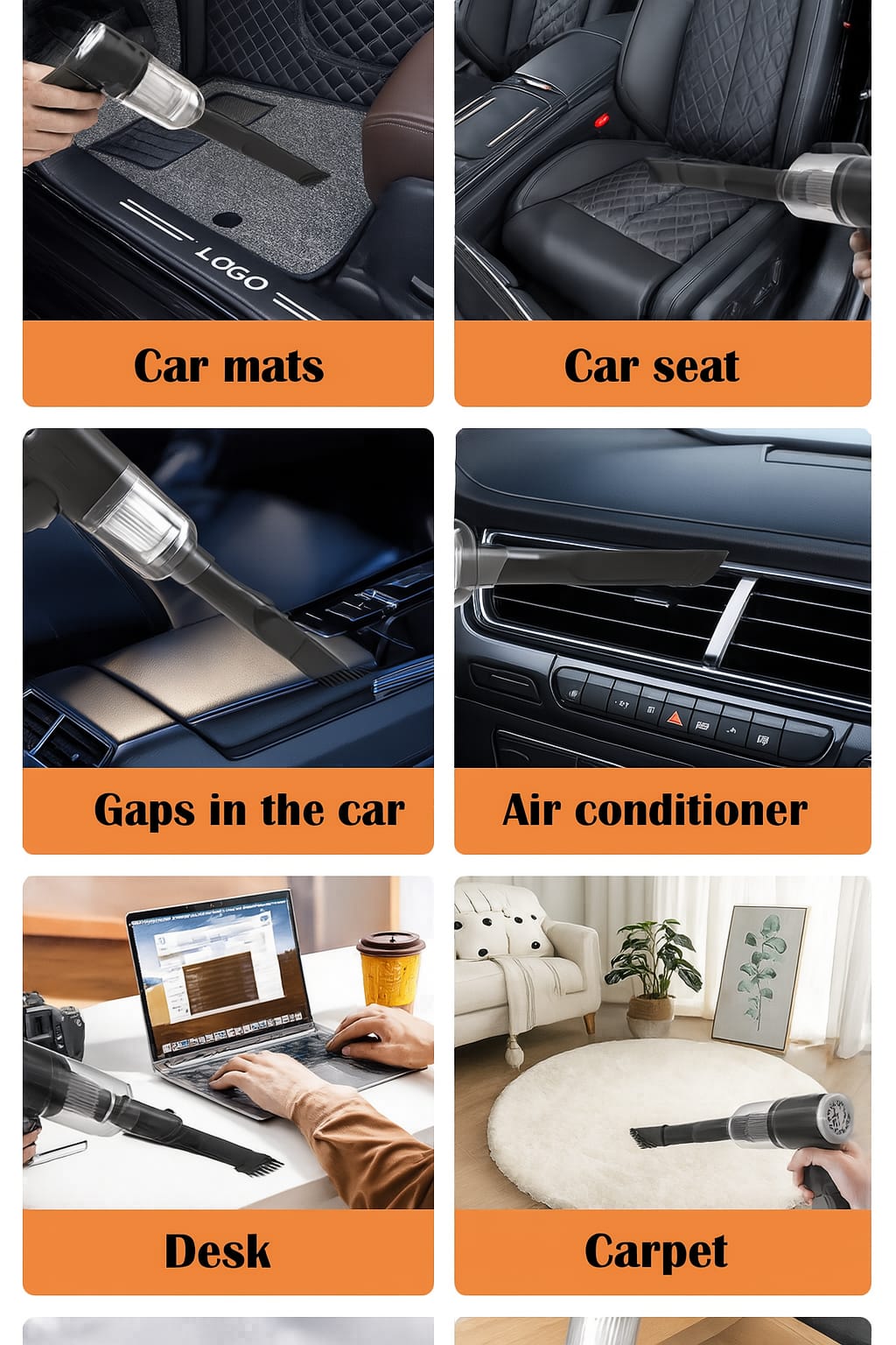 DustZap™ – Compact Car & Home Vacuum